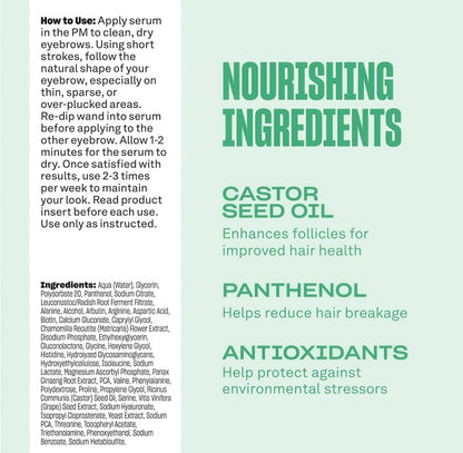 Babe Original Eyebrow Serum For Thicker Brows - Brow Serum with CastorOil, Biotin, Repairing Amino Acids